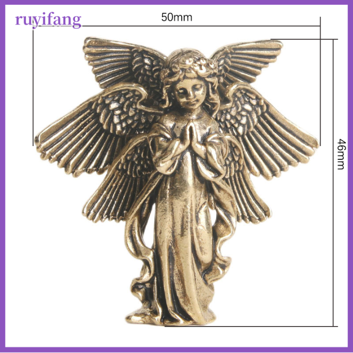 ruyifang-ทองแดงหกปีกเทวดาพระเจ้ารักกามเทพรูปปั้นเครื่องประดับขนาดเล็ก-angel-figurines-ตกแต่งโต๊ะตกแต่งบ้านอุปกรณ์เสริม