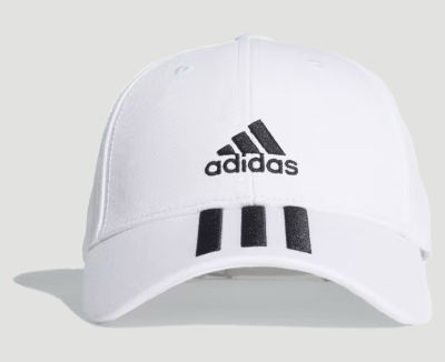 Adidas หมวกแก๊ปผ้าทวิล Adidas Baseball 3 Stripes Caps FQ5411 (White/Black) สินค้าลิขสิทธิ์แท้