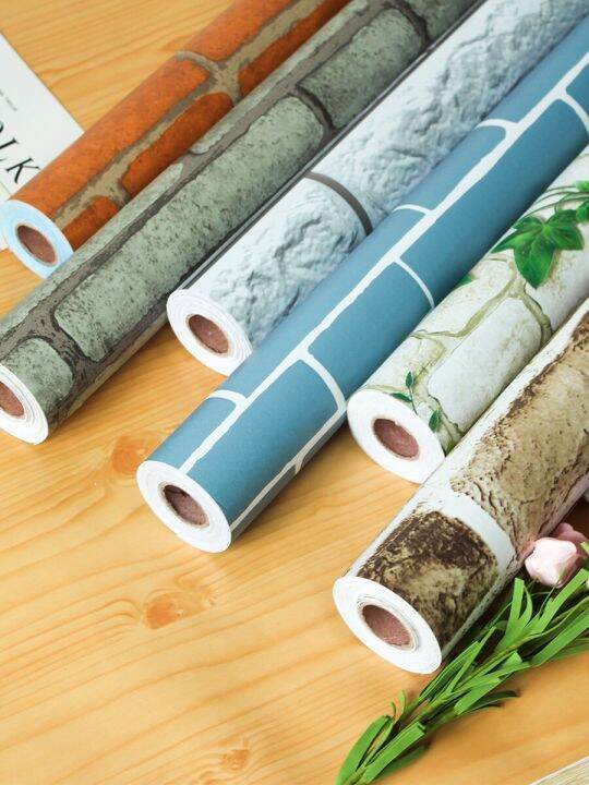 Plain light green wallpaper sticker home wall decor pvc material 3D