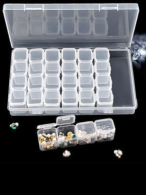 กล่องเก็บเครื่องประดับตะแกรงกล่องเก็บโปร่งใสกล่องเก็บของพลาสติกเคส Kotak Obat กล่องต่างหูปลายเล็บสำหรับทำเล็บ