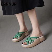 ✈◑ CANNUP รองเท้ารัดส้น รองเท้าแตะพื้นหนา slippers อ่อนนุ่ม สะดวกสบาย X0101831
