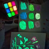 Watercolor paints 9 Colors Glow in the Dark Acrylic Luminous Paint Fluorescent DIY Nail Art Decoration Wall Glass Paper