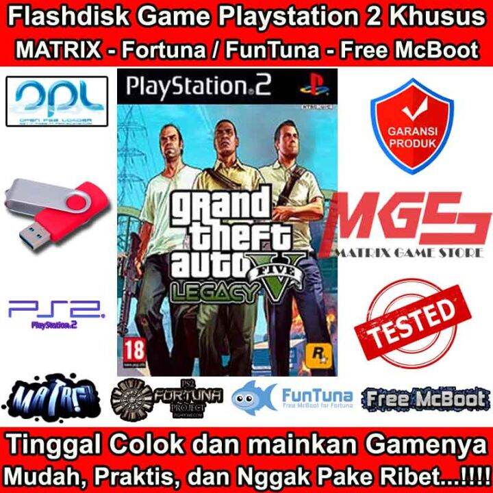 Flashdisk Game PS2 PS 2 Grand Theft Auto 5 - GTA 5 - GTA V.