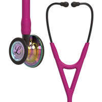 3M Littmann 6241, Cardiology IV™ Diagnostic Stethoscope, High Polish Rainbow-Finish Chestpiece, Raspberry Tube, Smoke Stem and Smoke Headset, 27 inch High Polish Rainbow Chestpiece,RaspberryTube