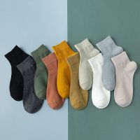 【Sock shop】4คู่แบรนด์ใหม่ผู้ชาย39; S ถุงเท้าผ้าฝ้ายสีดำธุรกิจสบายๆระบายอากาศฤดูใบไม้ผลิฤดูร้อนชายหลอดสีขาวลูกเรือถุงเท้าขนาดสหภาพยุโรป38 42