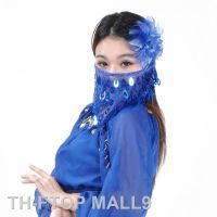 2023FTOP MALL9 Belly อุปกรณ์เสริมชุดเต้นรำอินเดีย Face Veils เต้นรำ Veil สำหรับผู้หญิง