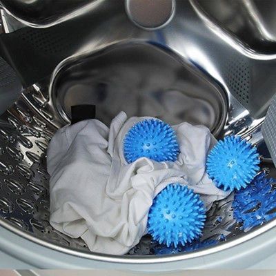 📍 Dryer Balls ลูกบอลซักผ้าถนอมผ้ามหัศจรรย์ ลูกบอลซักผ้า ลูกบอลถนอมผ้า เพิ่มแรงขยี้ (2ชิ้น/ชุด) บอลซักผ้า อุปกรณ์ช่วยซักผ้า ลูกบอลซักผ้า