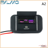 Follow Get More【PXLMG】 พอร์ต USB คู่ PD ชนิด C อะแดปเตอร์ซ็อกเก็ตที่ชาร์จในรถยนต์12V 24V แผงไฟ USB พร้อม swith สำหรับมอเตอร์ไซค์ทางทะเล