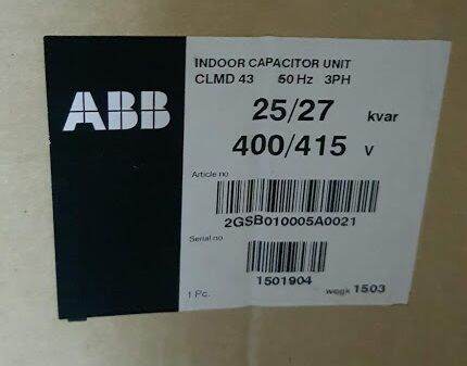 คาปา-คาปาซิเตอร์-clmd-indoor-43-25-27kvar-400v-3เฟส-abb-clmd43-พร้อมใบกำกับภาษี-1ตัว-คาปาซิเตอร์เก็บประจุ-abb-3เฟส-ใช้ต่อปป้องกันไฟตก-ไฟกระชาก-ไฟเกิน