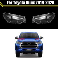 หลอดไฟหน้าฝาครอบเลนส์ไฟหน้าหน้าสำหรับรถยนต์ Toyota Hilux 2019 2020โป๊ะแก้วฝาครอบไฟหน้า