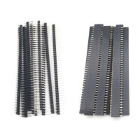 10Pcs 5คู่40 Pin 1X40เดี่ยวแถวชายและหญิง2.54 Breakable Pin Header PCB JST Connector Strip สำหรับ Arduino สีดำ