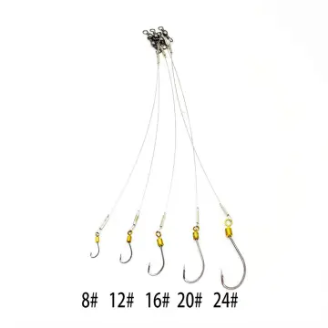 FTK 20pcs 16/20/25cm Stainless Steel Wire Leader Fishing Leash