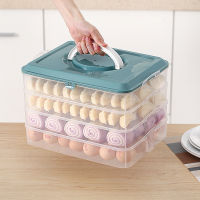 Kitchen Accessories Food Storage Box Dumpling Organizer Refrigerator Fresh-keeping Box Transparent Sealed Portable Can Stacked