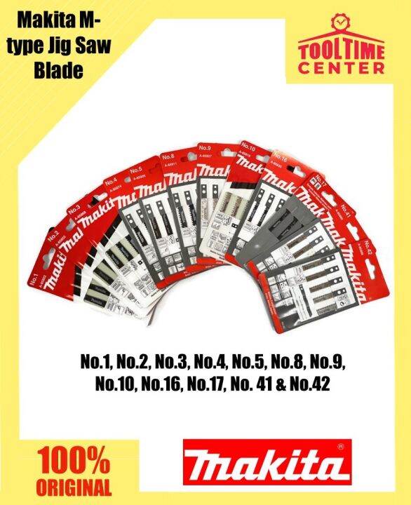 Makita Jigsaw Blade MType 5pcs/pack (No.1, No.2, No.3, No.4, No.5, No