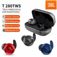 ต้นฉบับ JBL T280 TWS ไร้สายบลูทูธหูฟังกีฬาหูฟังหูฟังเสียงเบสที่หนักแน่นสำหรับ JBL กันน้ำชุดหูฟัง