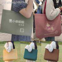 Eco Bag Takeaway Bag Shopping Bag Grocery Bag Folding Bag Shopping Pouch Waterproof Silod Color Non-woven Fabric Storage