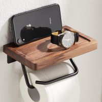 Paper Towel Rack Black Walnut Toilet Rollrack Creative Solid Wood Paper Towelhook Bathroom Rack Toilet Roll Holders