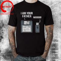 Vintage Distressed Style I Am Your Father Floppy Disk Usb Stick No Pc T Shirt Men 70S 80S Good Memory Clothing Fashion Tops Tees