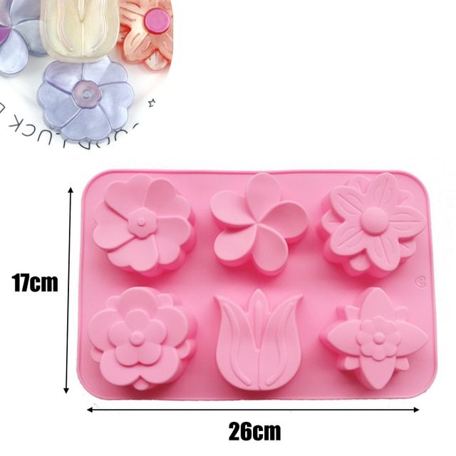 Rose Flower Ice Cube Mold Chocolate Cookie Cup Cake Baking Soap