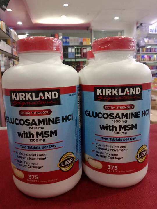 GLUCOSAMINE HCI 1500mg with MSM 1500mg KIRKLAND SIGNATURE 375TABLETS Lazada PH