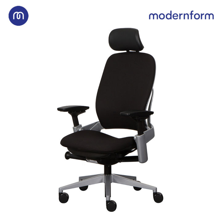 modernform-เก้าอี้-steelcase-ergonomic-รุ่น-leap-พนักพิงสูง-ระบบโยกแบบเนเทอรัลกลายด์-ขา-platinum-เบาะเเละพนักผ้าสีดำเก้าอี้เพื่อสุขภาพ-เก้าอี้ผู้บริหาร-เก้าอี้สำนักงาน-เก้าอี้ทำงาน-เก้าอี้ออฟฟิศ-เก้าอ