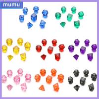 MUMU 7Pcs/Set ของขวัญ หลายแง่มุม สำหรับ TRPG DND ของเล่นเพื่อความบันเทิงยามว่าง ชุดลูกเต๋า เกมกระดาน อุปกรณ์เสริมเกม