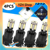 YZH Shop 57-smd ไฟ Led รถยนต์3156 4ชิ้นไฟเบรคหลังถอยหลังให้แสงเลี้ยวหลอดไฟสัญญาณ10W 6000K 360องศา