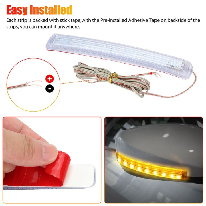 2pcs-universal-9-led-car-side-mirror-turn-signal-light-strip-soft-flashing-amber-drl-indicator-lamp-for-car-suv-truck-trailer