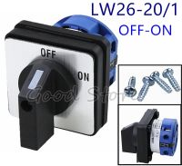 High Quality LW26-20/1 ON/OFF 2 position 2 Poles 4 terminals CA-10 440V Ui 660V 20A Rotary Cam Switch