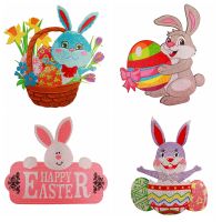 DIY Diamond Painting Easter bunny eggs Wreath Kits Crystal Mosaic Art Crafts Rhinestone Drawing Garland Door Wall Hanging Decor