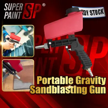 Portable Gravity Pneumatic Shot Blasting Gun Set DIY Mini Sandblaster 90psi  Adjustable Sand Blasting Machine Adjustable