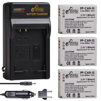 3 battery 1 charger Pickle Power NB-5L 1180Mah Battery+Car Charger For Canon Powershot S100 S110 SD790IS SD850IS SD870IS SD880IS SD890IS SD970IS