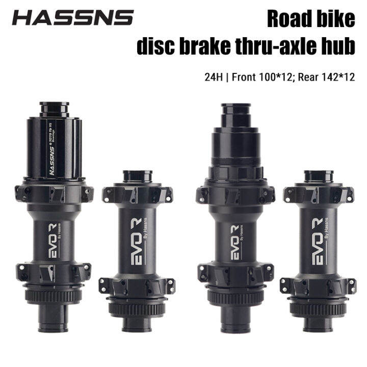 HASSNS EVOR Road Bike Hub Disc ke Freehub Thru Cube 24 Holes Hub ...