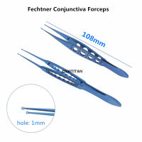 1ชิ้นไทเทเนียม Fechtner Conjunctiva Forcep แหนบจักษุแพทย์ตาเครื่องมือผ่าตัด