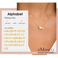 【CW】✚℡  eManco 6MM Dainty Initial Necklace Gold Color Choker Pendant Jewelry