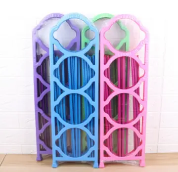 1pc Plastic Shoe Storage Rack, Minimalist Pink Multi-layer Shoe