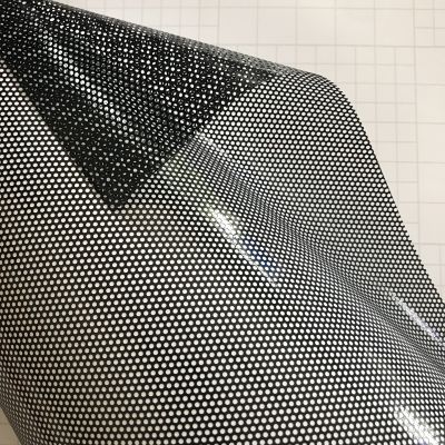 50x500cm Black Perforated One-Way Vision Vinyl Automotive Window Wrap Roll
