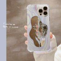 เคสโทรศัพท์ภาพดอกไม้กระจกหินอ่อน Ins สำหรับ Iphone14/13pro/11/12Promax เคสนิ่ม