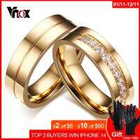 [Zhongxi ornaments ] Vnox 1คู่แหวนแต่งงานสำหรับผู้หญิงผู้ชายคู่สัญญาวงสแตนเลสครบรอบหมั้นเครื่องประดับพันธมิตร Bijoux