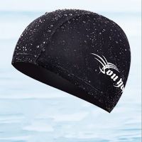 【CW】 Elastic Swim Cap Hair Ears Protection Hat  Pool Man Diving Bathing Caps