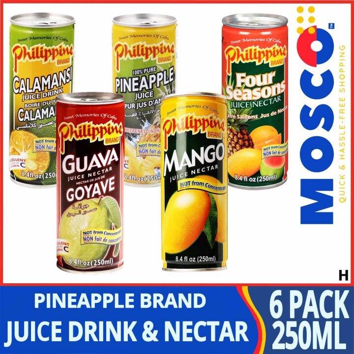 Philippine Brand Juice Drink Guava, Pineapple, Mango, Four Seasons
