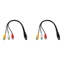 2X 4 Pin S-Video to 3 RCA Female TV Adapter Laptop Cable