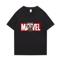 New Japanese Harajuku Men T-Shirt High Quality Cartoon Raccoon Cotton Fashion Tops Oversize Short Sleeve Summer Streetwear