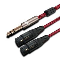 High Quality Stereo Male 6.35mm to Dual XLR Female 3Pin Shield Audio Cable For Microphone Mic Mixer Amplifier 1m 2m 3m 5m 8m