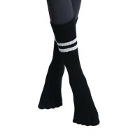 New Five Finger Long Socks Simple Solid Color Soft Casual Breathable Toe Separated Yoga Cotton Hosiery