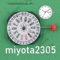 Miyota 2305นาฬิกาควอทซ์มาตรฐานพร้อมจอแสดงวันการเคลื่อนไหวของญี่ปุ่น2305-20A ภาษาสเปนและภาษาอังกฤษ