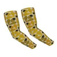 Orla Kiely ปลอกแขนแขนเย็นป้องกันรังสียูวีลายดอกไม้สีสันสดใสผู้ชายผู้หญิงแบบสแกนดิเนเวียเสื้อลายกีฬาวิ่งแขนเสื้อ