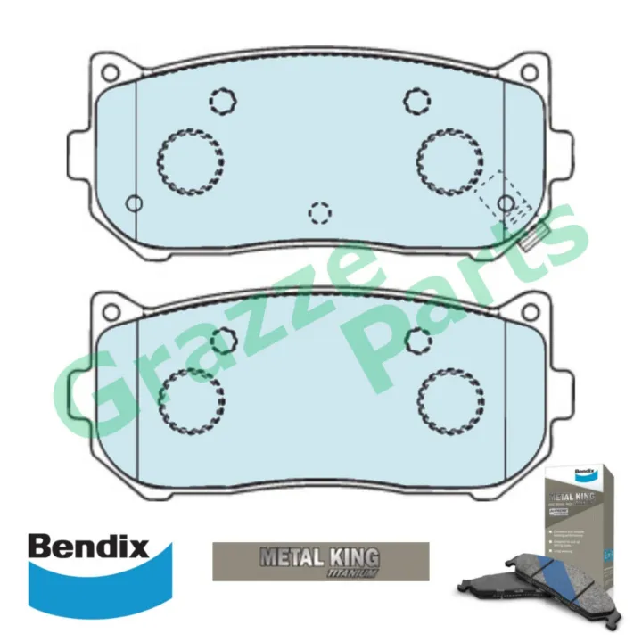 Bendix Metal King Titanium Disc Brake Pad Rear DB1466 Kia Caren