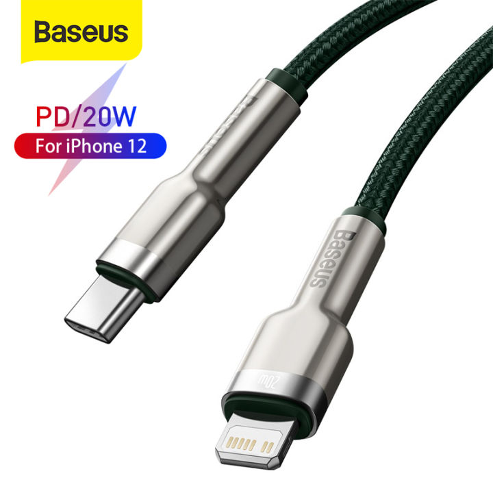 Baseus PD 20W USB C Cable for iPhone 12 Mini Pro Max Fast Charge Cable for  iPhone 11 8 Charger USB Type C Cable for Macbook Pro 