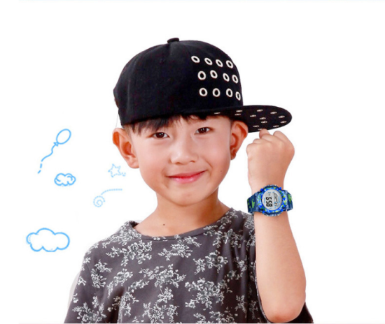 Hcmmiễn phí giao hàng đồng hồ trẻ em đa chức năng kết hợp hiệu ứng đèn led - ảnh sản phẩm 2